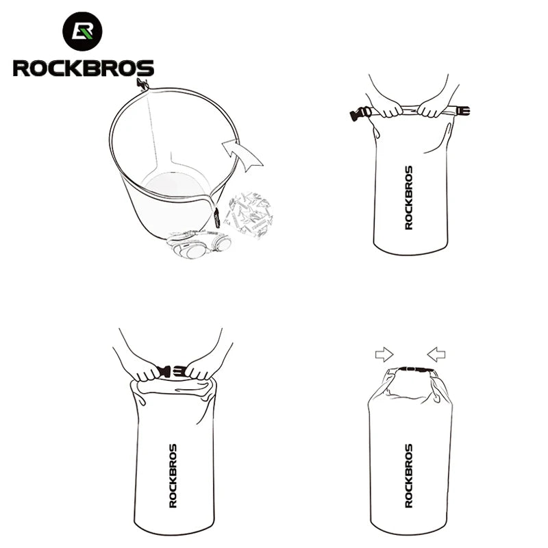 Waterproof Dry Bag ROCKBROS 2L 5L for Kayaking & Swim
