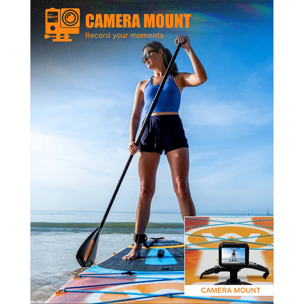 MYBOAT Orange Paddle Board for Fishing & Yoga