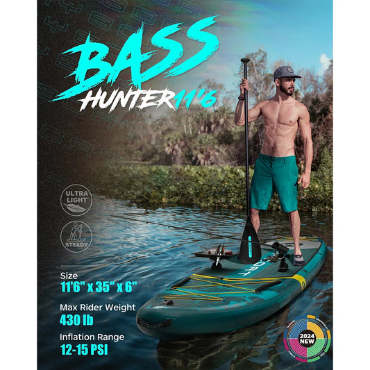 Myboat BASS HUNTER Inflatable SUP Geared To Fish