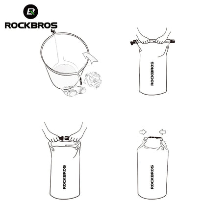 Waterproof Dry Bag ROCKBROS 2L 5L for Kayaking & Swim
