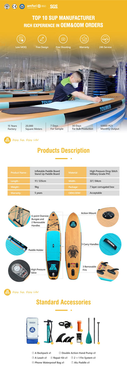 TOURUS TS-002S Paddle Board for All Skill Levels