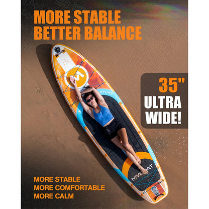 MYBOAT Orange Paddle Board for Fishing & Yoga