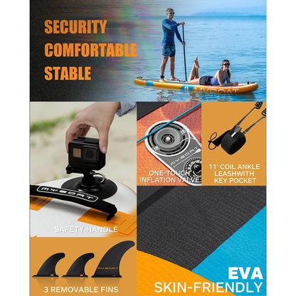 MYBOAT Orange Paddle Board for Fishing & Yoga