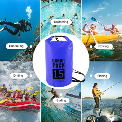 Waterproof Dry Bag 2L–15L for Kayaking, Beach & Trekking