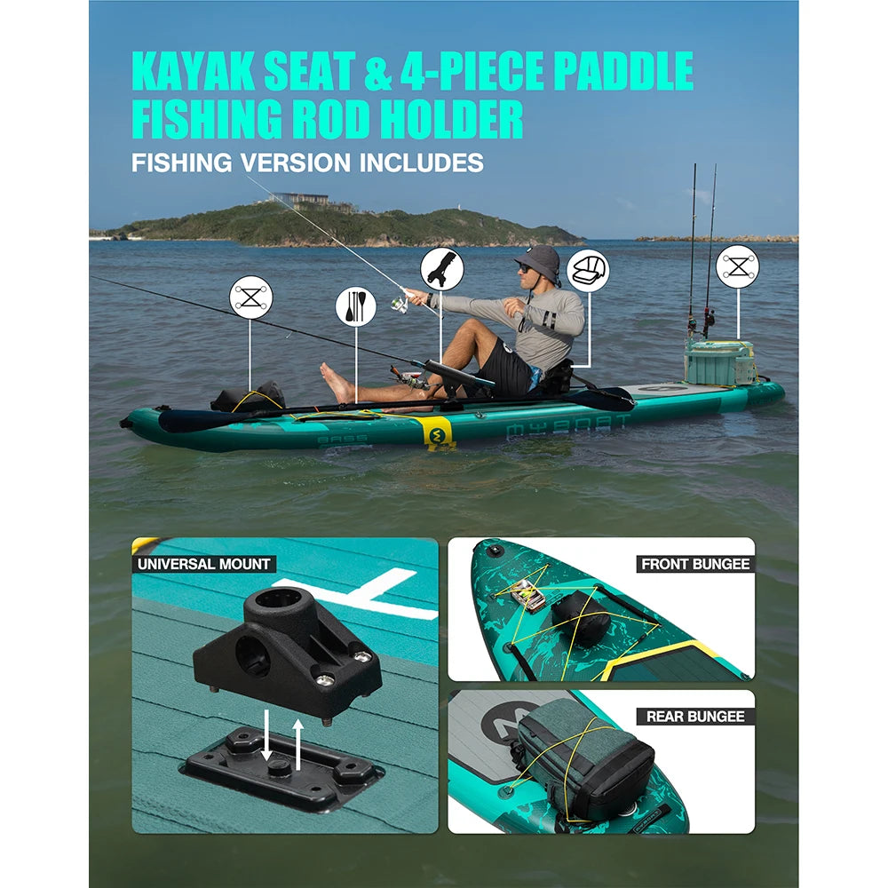 Myboat BASS HUNTER Inflatable SUP Geared To Fish