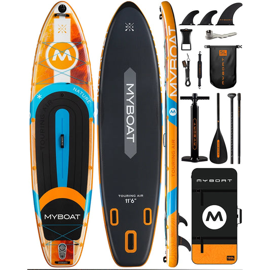 MYBOAT Orange Paddle Board for Fishing & Yoga